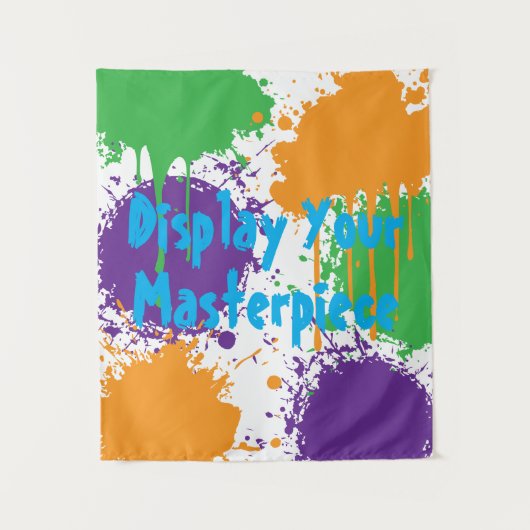 Painting Party Birthday Display Your Masterpiece Wandteppich (Vorderseite)