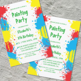 Painting Party Kids Birthday Einladung