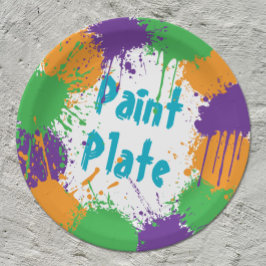 Painting Party Kids Birthday Paint Plate Pappteller