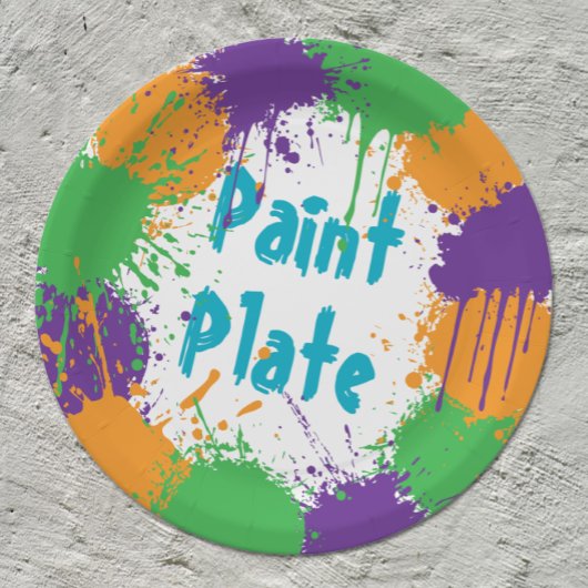 Painting Party Kids Birthday Paint Plate Pappteller