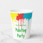Painting Party Kids Birthday Pappbecher (Vorderseite)