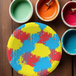 Painting Party Kids Birthday Pappteller