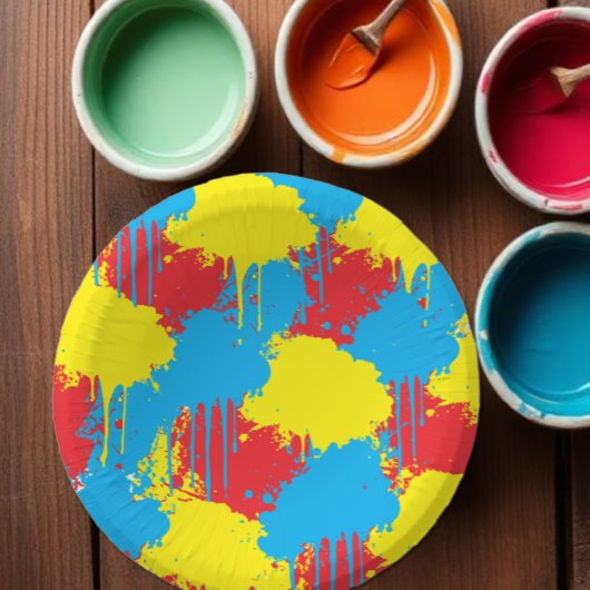 Painting Party Kids Birthday Pappteller