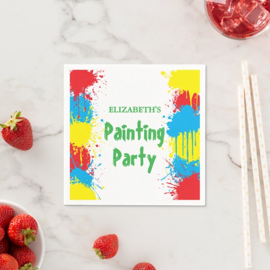 Painting Party Kids Birthday Serviette (Beispiel)
