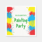 Painting Party Kids Birthday Serviette (Vorderseite)