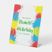 Painting Party Kids Birthday Sockelschild (Vorderseite)