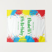 Painting Party Kids Birthday Wandteppich (Vorderseite (Horizontal))