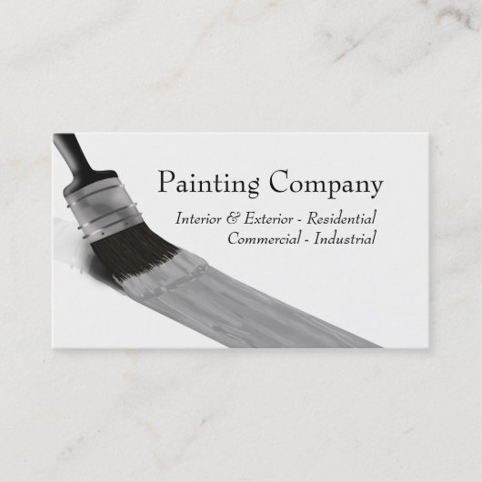Painting Service Company - Graue Visitenkarte (Vorderseite)