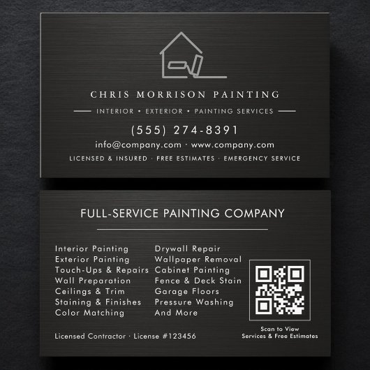 Painting Service Contractor QR Code Visitenkarte