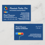 Painting Service Decor Modern Navy Visitenkarte (Vorne/Hinten)