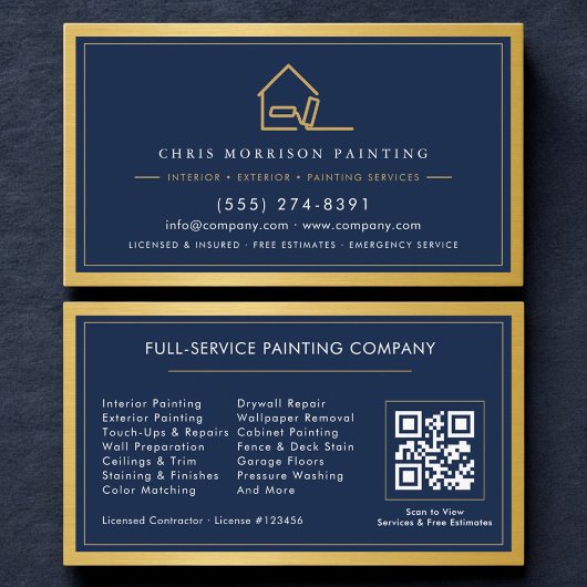 Painting Service QR Code Home Painter Visitenkarte