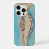 Painting style image of Paphos Castle and harbour iPhone Hülle (Rückseite)