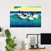 Painting Surf-Fahrer Honolulu Poster (Heimbüro)