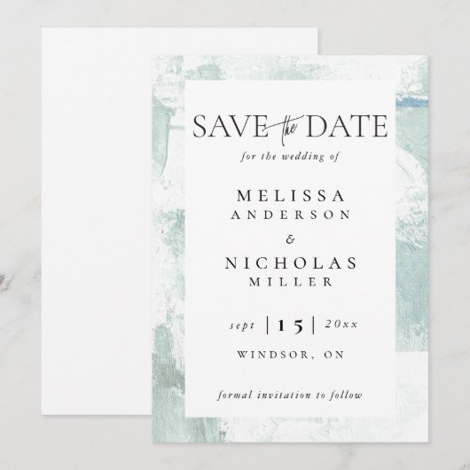 Painting texture save the date (Vorne/Hinten)