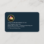 Painting Tools On Blue Paint Splatter Visitenkarte (Rückseite)