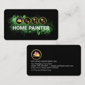 Painting Tools On Green Paint Splatter Visitenkarte (Vorne/Hinten)
