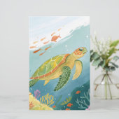 Painting Turtle Briefpapier (Stehend Vorderseite)