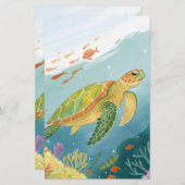 Painting Turtle Briefpapier (Vorne/Hinten)