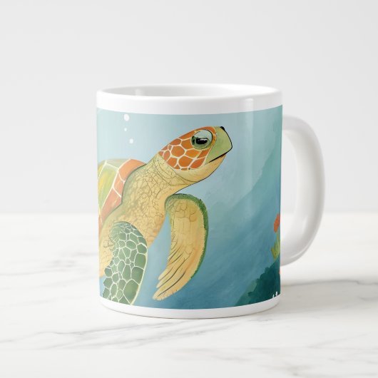 Painting Turtle Jumbo-Tasse (Vorderseite Rechts)
