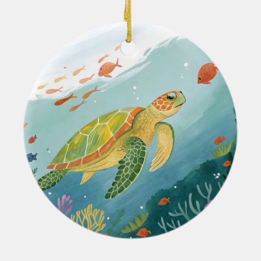 Painting Turtle Keramik Ornament (Hinten)