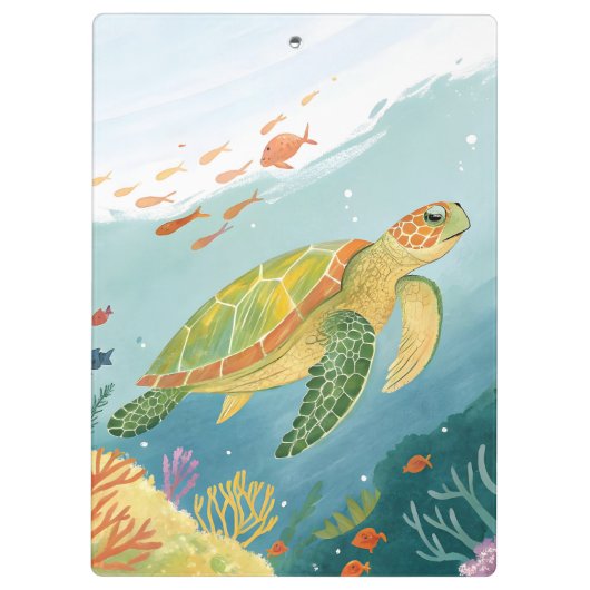 Painting Turtle Klemmbrett (Rückseite)