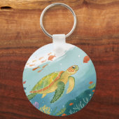 Painting Turtle Schlüsselanhänger (Rückseite)