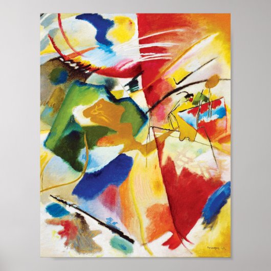 Painting with Green Center by Wassily Kandinsky Poster (Vorne)