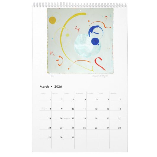 PAINTPAINTDRAW 2026 Kalender (Mär 2026)