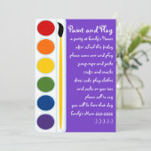 Paints and Brushes Einladung (Stehend Vorderseite)