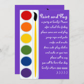 Paints and Brushes Einladung (Vorne/Hinten)