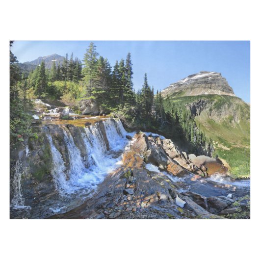 Paiota Falls - Glacier National Park Tischdecke (Vorderseite (Horizontal))