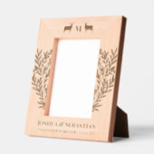 Pair Bucks Greenery LGBT Husbands Monogram Geätzte Rahmen (Links)