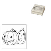 Pair Halloween Pumpkins Gummistempel (Stempel)