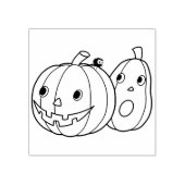 Pair Halloween Pumpkins Gummistempel (Prägung)