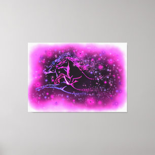 Pair Horse Canvas drucken in der frühen Nacht Leinwanddruck
