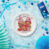 pair_Liebe_of_niedlich_gnome_with_Liebe_heart_vale Pappteller (Party)