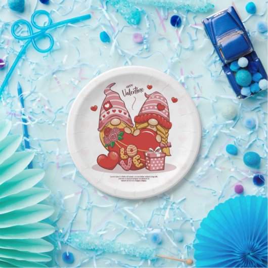 pair_Liebe_of_niedlich_gnome_with_Liebe_heart_vale Pappteller (Party)