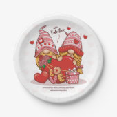 pair_Liebe_of_niedlich_gnome_with_Liebe_heart_vale Pappteller (Vorderseite)