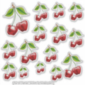 "Pair of Cherries" kundenspezifisch geschnittene V Aufkleber (Vorderseite)