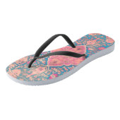 Pair of Flip Flops Persisches Muster Badesandalen (Schrägansicht)