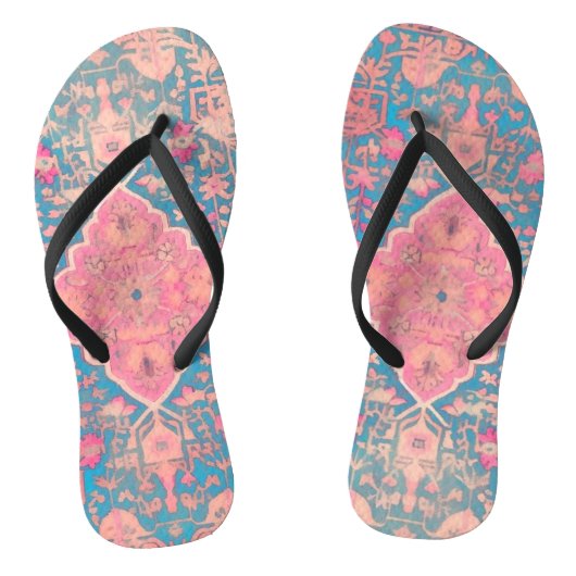 Pair of Flip Flops Persisches Muster Badesandalen (Fußbett)