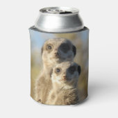 Pair of Meerkats Cute Photo Dosenkühler (Kanne Rückseite)