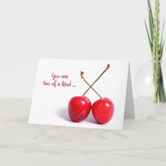 pair of red cherries romance karte (Vorderseite)
