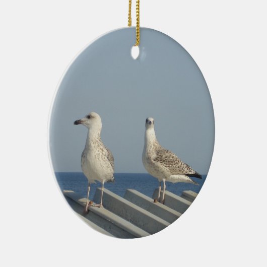 Pair of Seagulls Keramik Ornament (Rechts)