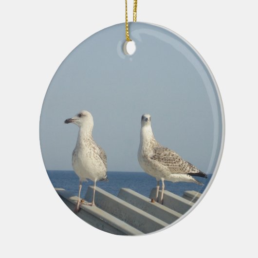 Pair of Seagulls Keramik Ornament (Links)