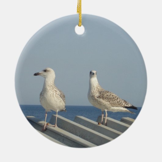 Pair of Seagulls Keramik Ornament (Hinten)