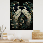 Pair of White Egrets Poster (Küche)