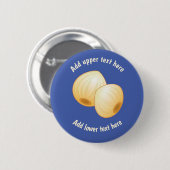 Pair Pickled Onions on Blue - Fügen Sie lustigen S Button (Vorne & Hinten)