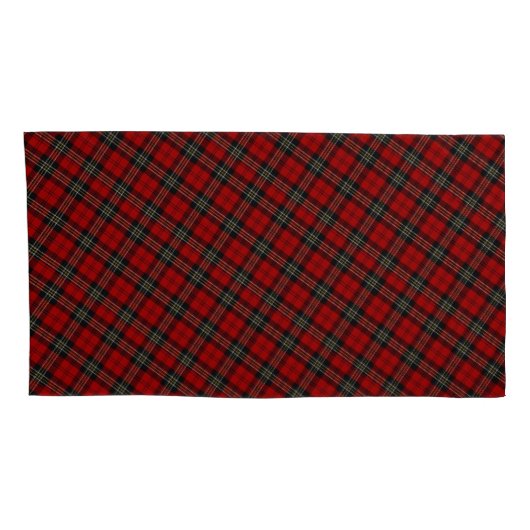 Pair Pillowcase Covers - Red Tartan (Rückseite-Rechts)