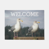 Pair Posing Seagulls Foto Willkommen Fußmatte (Vorderseite)